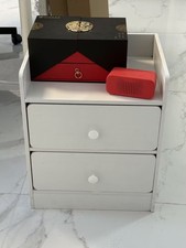 1/2 Drawer White Bedside