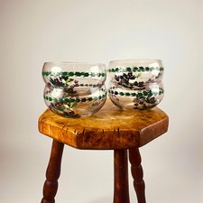 4 Beautiful Portmeirion Botanic Garden - 5 ½” Glass Bowls - Hand Painted