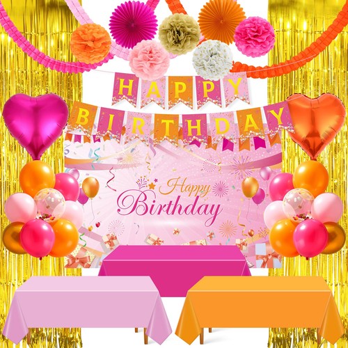 Pink and orange - orange, party