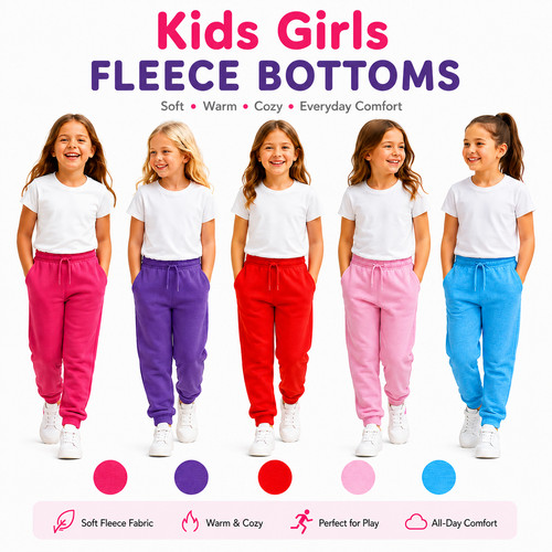 Kids girls fleece jogging - fleece,