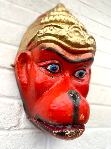 Vintage hanuman mask folk art - vintage,