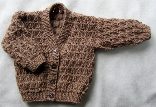 Hand knitted babies cardigan - knitted,