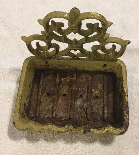 Vintage rustic cast iron soap - cast,