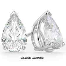 2ct Earrings Pear Cut White