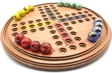 Ludo traditional round wooden