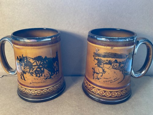 Vintage pair ridgeway mugs - pair,