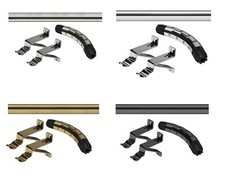 Swish Design Studio Bay Window Curtain Pole Return kit, Bay Bend kit