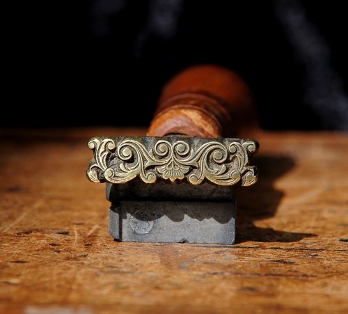 Brass bookbinder hand tool - bookbinder,