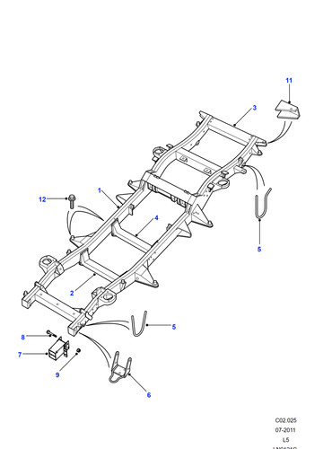 Land rover crossmember - land,