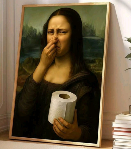 Mona lisa funny toilet roll - lisa,