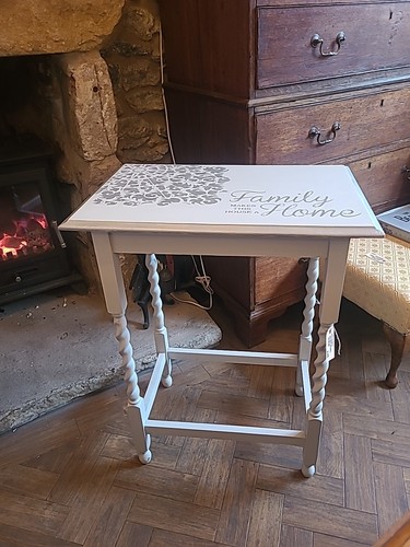 Upcycled occasional table in - upcycled,