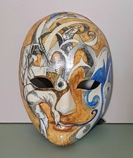 VINTAGE HAND PAINTED VENETIAN PAPER MACHE MASQUERADE CARNIVAL  OPERA SIGNED MASK