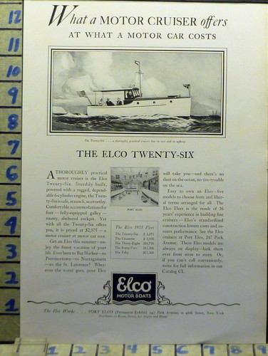 1928 elco cruiser motor - elco, 26