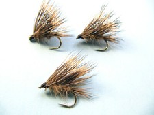 3 x SEDGE HOG HARE'S EAR DRY FLIES Size 10,12,14,16,18 Available