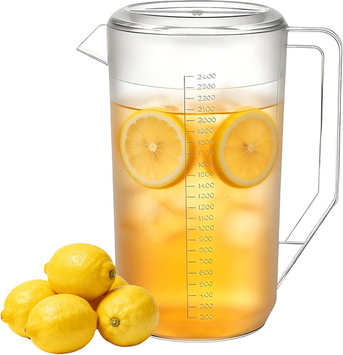 Clear water jug with lid - jug, lid,