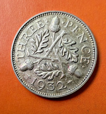 1932 Silver Threepence with