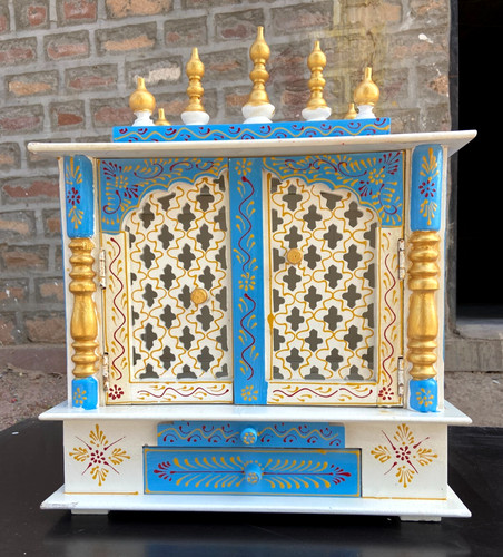 Wooden temple for home white - wooden,