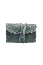 GiGi New York Womens Textured Tie Wallet Green Size S