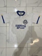 Leeds United Retro Home Shirt 1992 Score Draw Evening Post Men’s Size Large