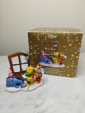 Disney Store Exclusive Xmas Winnie the Pooh tealight holder piglet ear missing