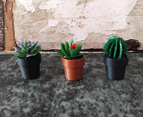 Dolls house pot plant bundle - plant,