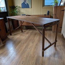 Vintage pine trestle table - vintage,