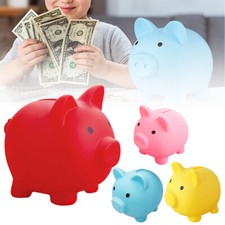 Piggy Bank Saving Coins Money Box Cash Fund Cartoon Plastic Pig Kids Toy Gift