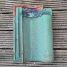 2no Green Glazed Sterreberg Coutrai Interlocking Pantile Roof Tiles.