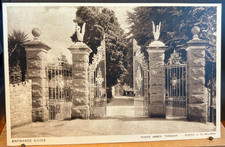 Vintage Postcard Torquay Entrance Gate Torre Abbey