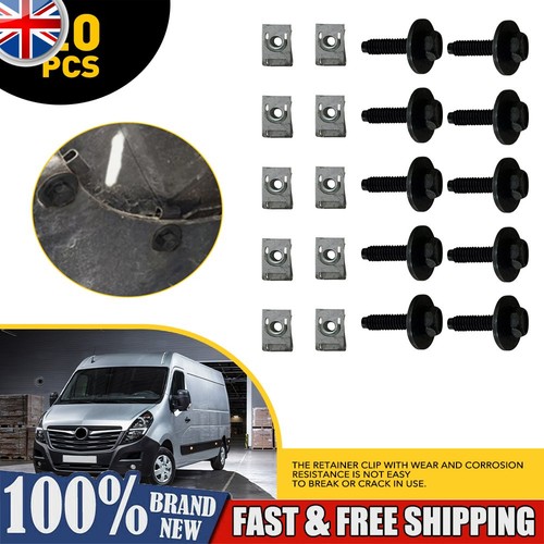 20x engine undertray clips - 20x,