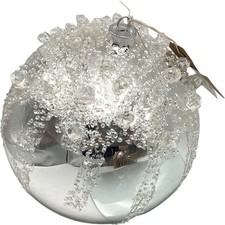 X Large Silver Icicle Bauble