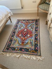 kashmir and silk rug 92 x150