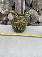 Antique Hound Handle Jug- Wood - 24cm tall - VGC