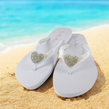 Heart Rhinestone Bridal Flip