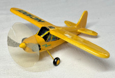 PIPER CUB MODEL AIRPLANE DESKTOP SIGNED 5 INCH HAND PAINTED euc