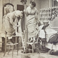 Antique 1870s Women Catch A