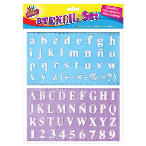 Alphabet stencil set - set,