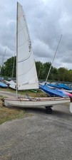 Solo Sailing Dinghy with Launching Trolley