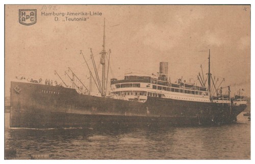 Xx2279 steamer teutonia - teutonia, hapag