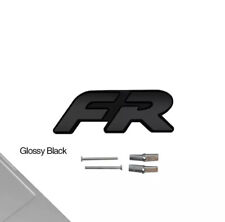 New Seat FR Badge Gloss Black Metal Grille Badge With Fixings Ibiza Leon FR