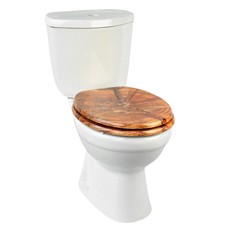 18" MDF Toilet Seat Petrified