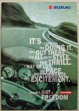 SUZUKI MOTORCYCLES Sales Brochure Oct 1996 GSXR750 RF900R AN125 GN250 TL1000S +