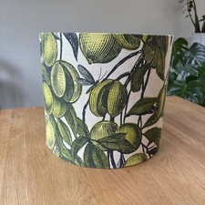 Fabric Lamp Shade For Table/ Floor Lamp Oval Shaped Green