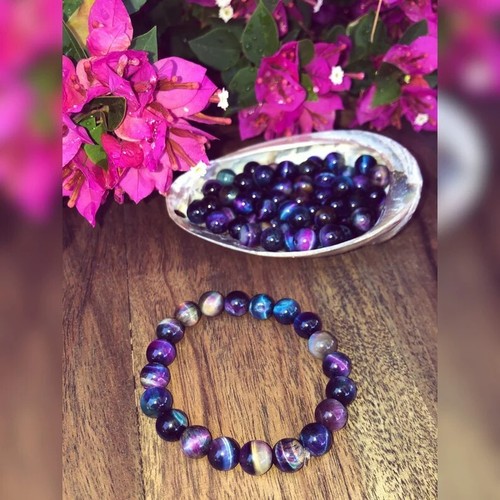Sugilite 8mm round beaded - sugilite,