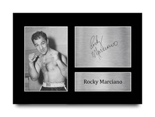 Rocky Marciano Signed Printed Autograph A4 Photo Picture a Boxing Gift for Fans