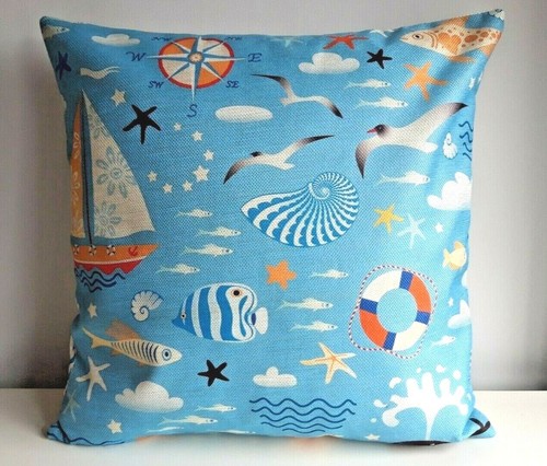 New cushion cover blue - , coastal