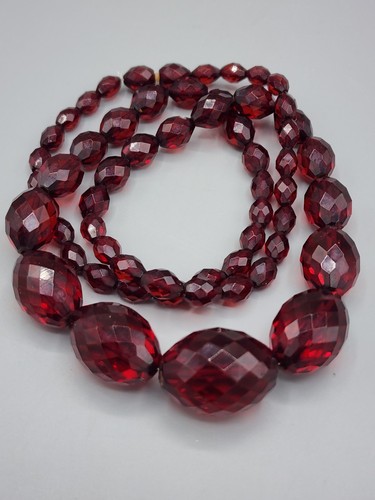 Vintage cherry amber bakelite - cherry,