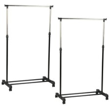 2 PACK ADJUSTABLE CLOTHES RAIL