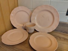 MIXED LOT OF BERYL WARE PINK - ROSEDAWN AND PEACH PETAL - PLATES AND CUP