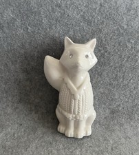 White Ceramic Fox Figurine